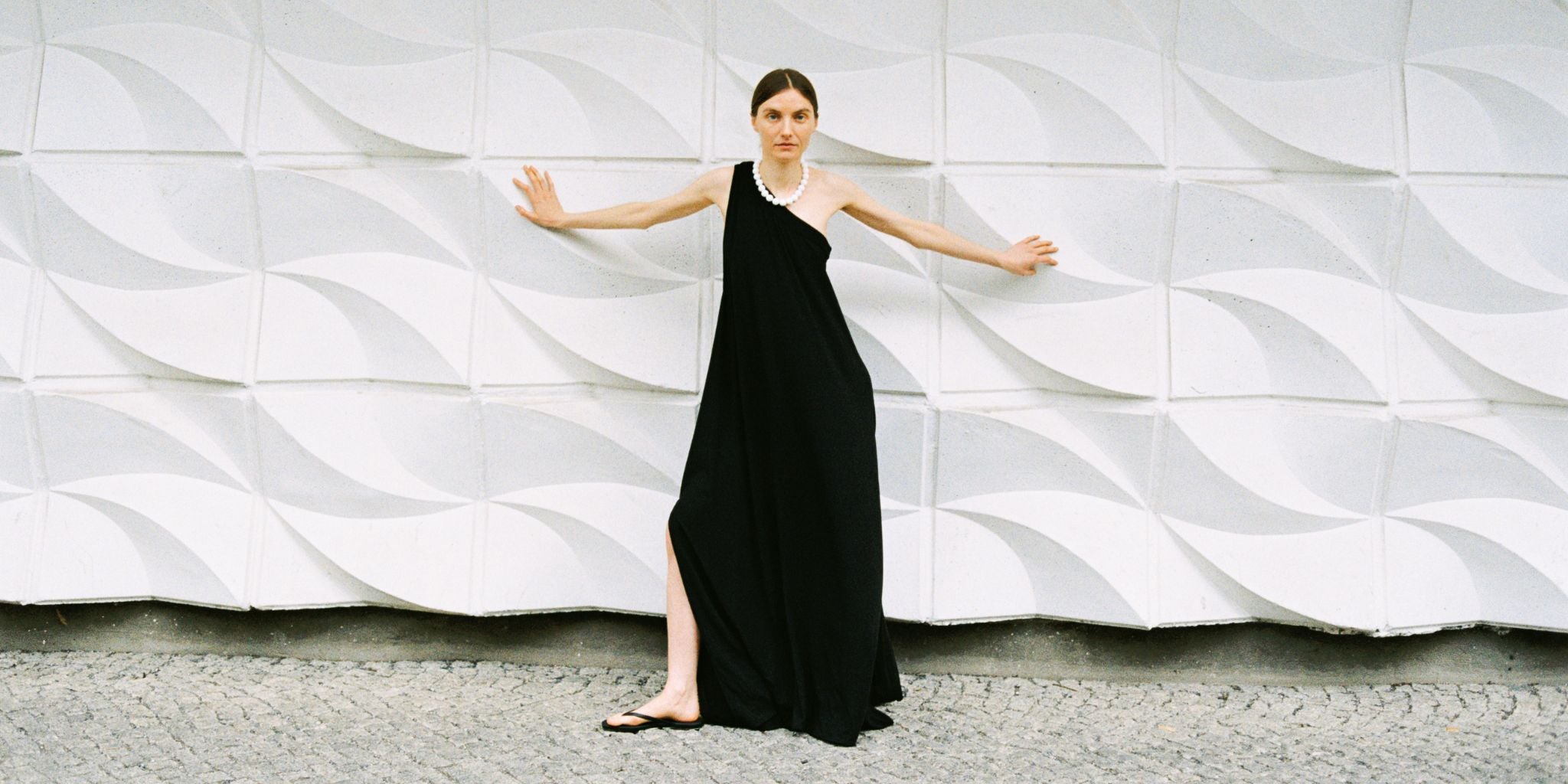 Magata SS24 Berlin campaign jersey long black summer dress